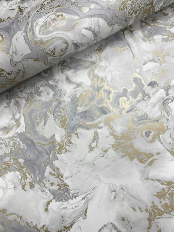 Elixir Marble Grey & Gold Wallpaper image 3