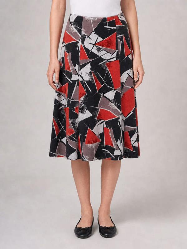 TIGI Arty Geometric Print 6 Panel Skirt. Short