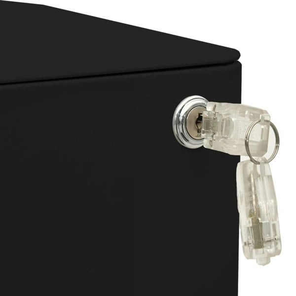 Berkfield Mobile File Cabinet Black 30x45x59 cm Steel
