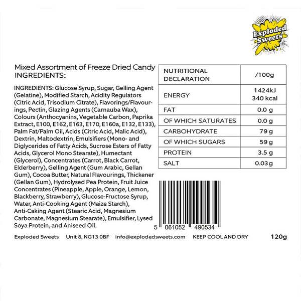 Exploded Sweets Freezie Bag - Original | Exploded Sweets | Freeze Dried Sweets UK