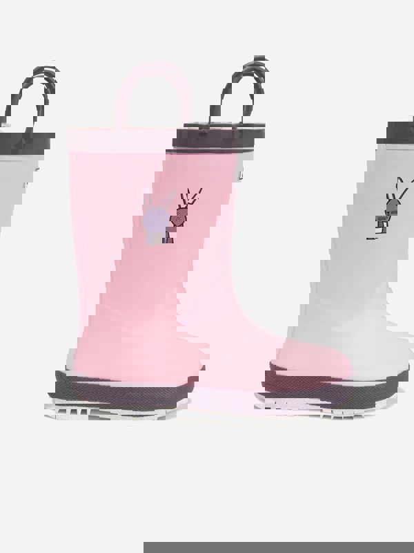 Roarsome Girls Hop The Bunny Rain Boots in Pink