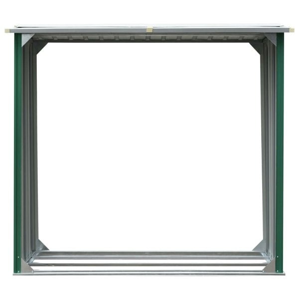 Berkfield Log Storage Shed Galvanised Steel 172x91x154 cm Green