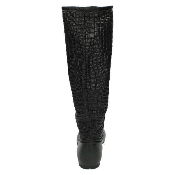 Spot On Ladies Spot On Crocodile Style Wellington Boots