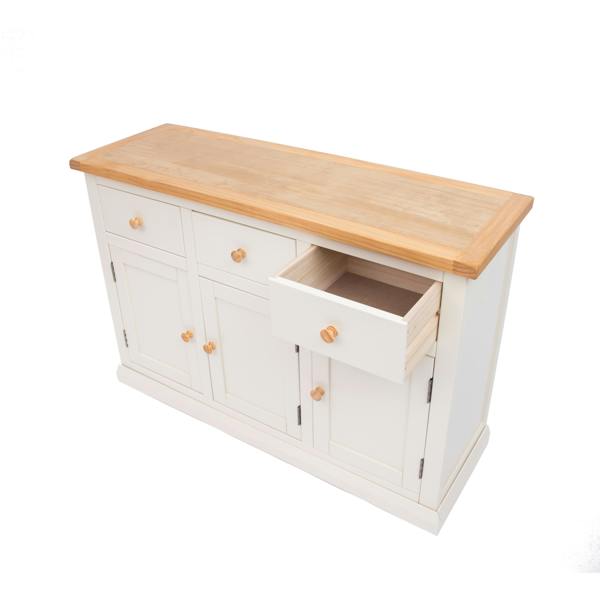 Cabinet Bits Castelli Off White 3 Drawer 3 Door Sideboard Wood Knob