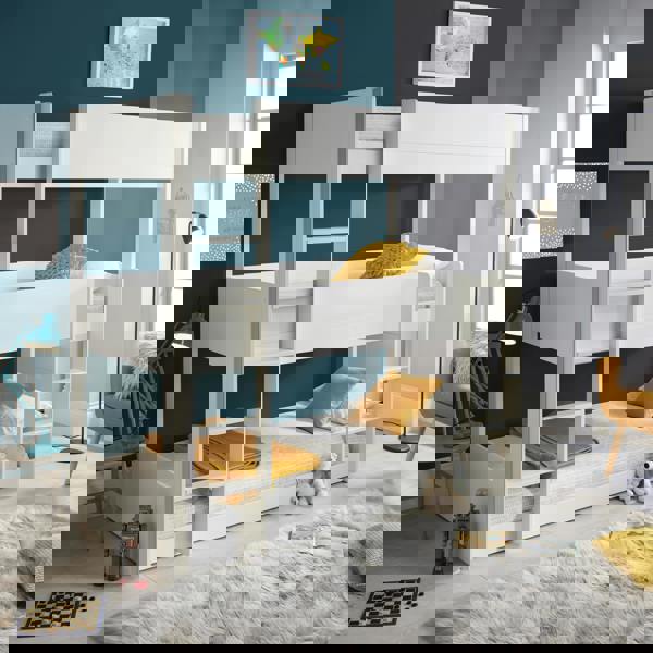 Bedmaster Snowdon White Three Tier Bunk Bed Triple Sleeper