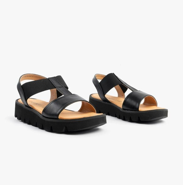 Heavenly Feet RITZ Womens Sandals Black