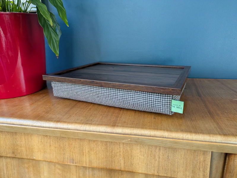 Made in the Mill Luxury Dogtooth Lap Tray With Bean Bag