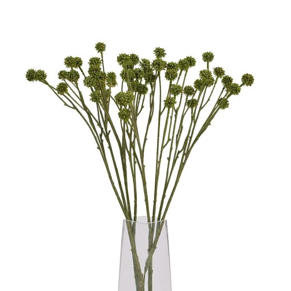 Wyld Haus Set of 3 Artificial Flowers Green Craspedia Stems