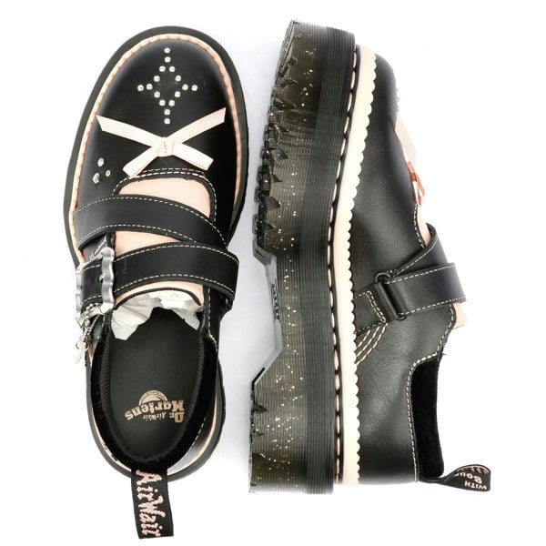 Dr. Martens Kemsley Athena Leather Women's Black/Powder Pink Shoes