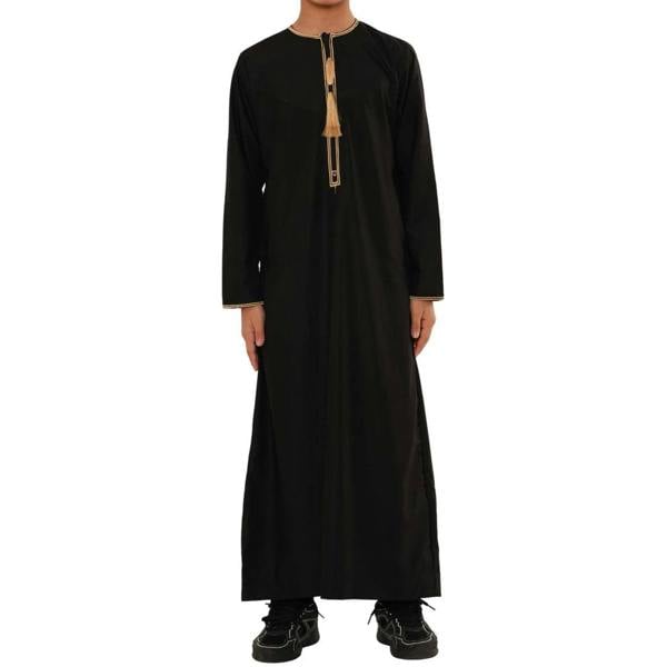 Thobez TT-003 - Boy's Emirati Omani Gold Tassel Embroidery Thobe