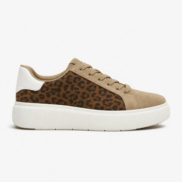 FitFlop RTG SUEDE LEOPARD LEOPARD Casual Trainers Casual Trainers in Dark Gold