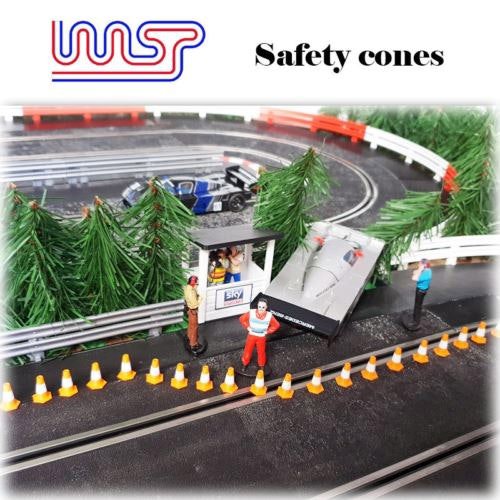 safety cones red 15mm 20 pack track side scenery 1:32 scale
