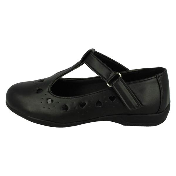 Spot On Girls Spot On Heart Detail T-Bar School Shoes