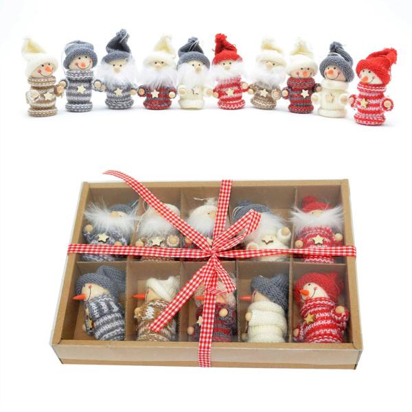 10 Handmade Christmas Tree Hanging Box Set Xmas Home Decor Novelty Gifts, Multi image 1