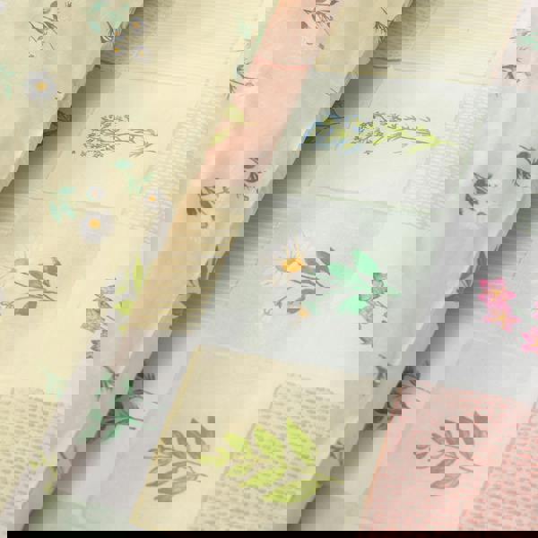 Catherine Lansfield Daisy Patchwork Reversible Duvet Cover Set Yellow