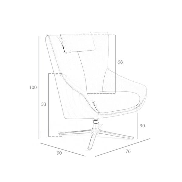 Angel Cerdá Mink Leatherette Swivel Armchair 5044