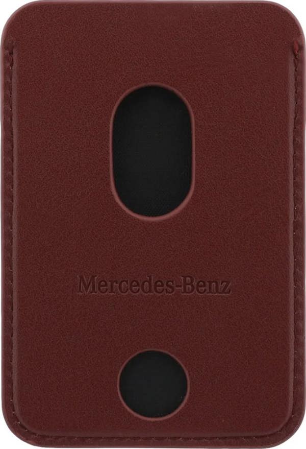 Mercedes Benz Leather Magnetic Card Holder Red - MECSMPUDCSR