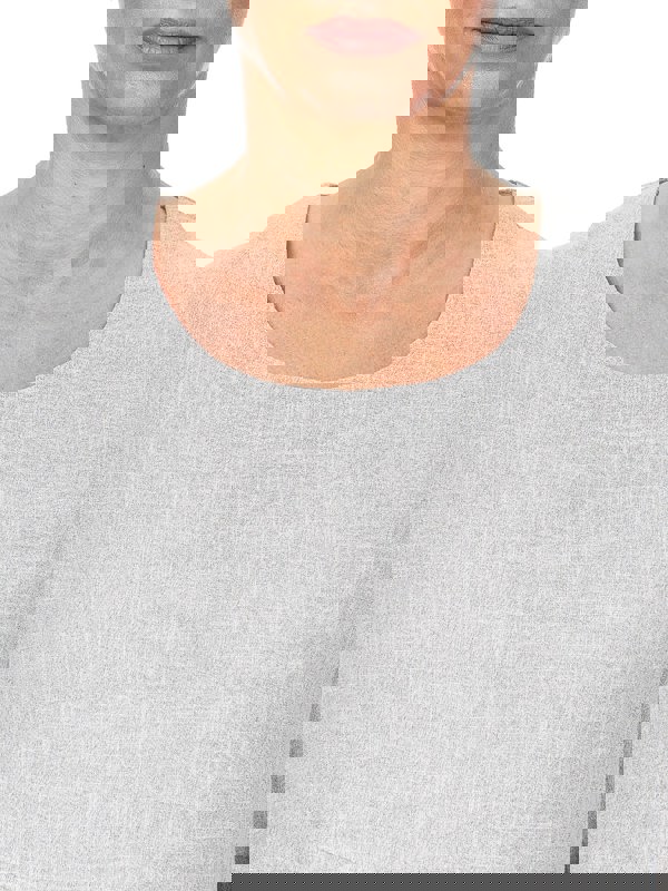 PennyPlain Asymmetric Hem Top - Salt & Pepper