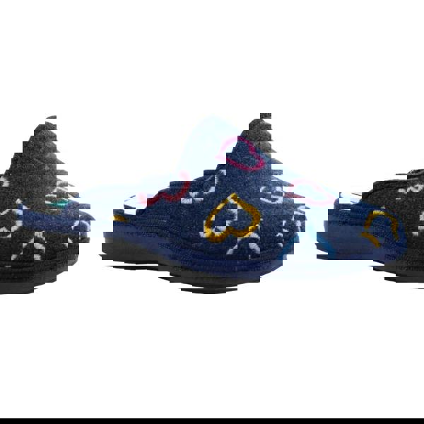 Lunar Womens/Ladies Love Mule Slippers - Navy