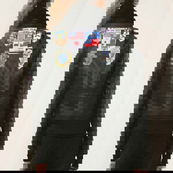 Leather Company Women's Real Leather Air Force A2 Flight Bomber Jacket