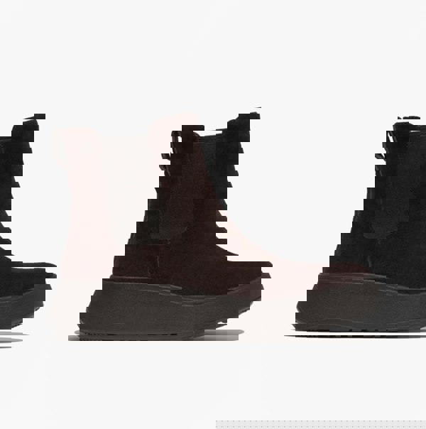 FitFlop F-MODE SUEDE FLATFORM Womens Chelsea Boots Chocolate Brown