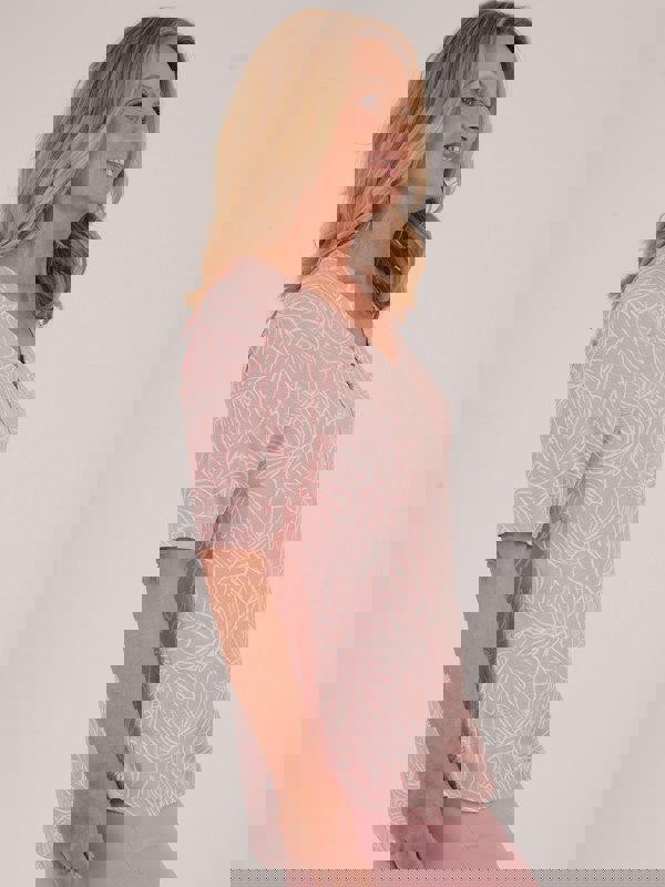 TIGI-Wear Zip Detail Viscose Dobby Top