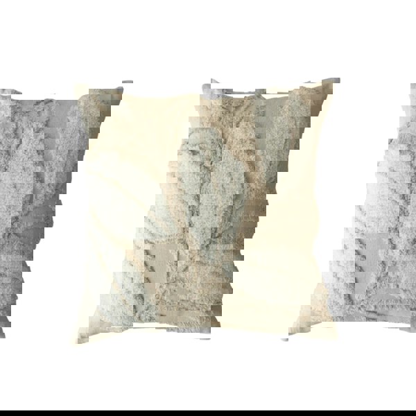 Anyhouz Anypillow Pillowcase Beige Leaf Embroidered Decorative Cushion Cover