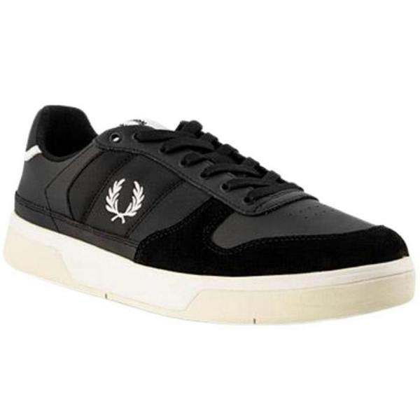 Fred Perry Mens B7123 Leather Trainers - Black - 