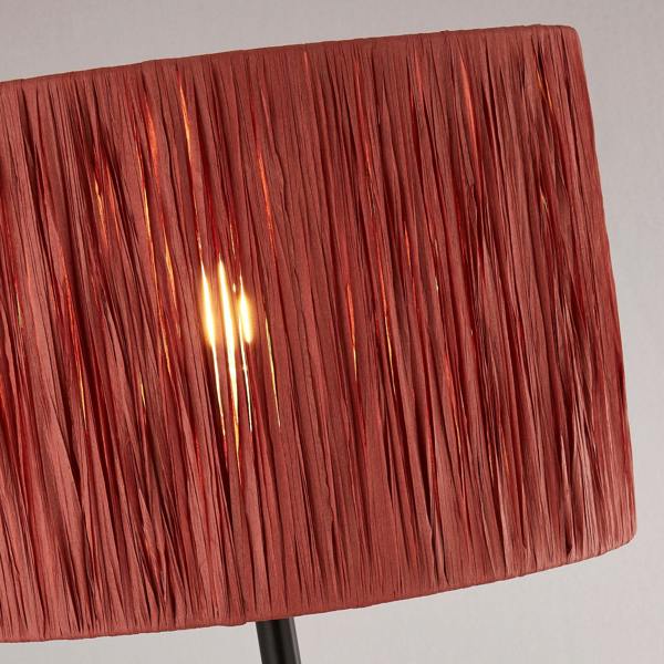 Lighting Collection RAFFIA FLOOR LAMP PINK & BLACK