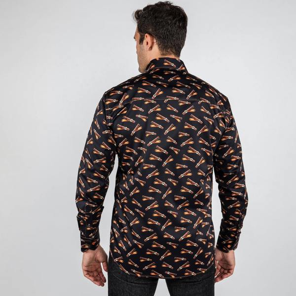 THE CIGAR PRINT SHIRT - Premium Men's Patterned Shirt by Claudio Lugli | Bold Design, Tailored Fit, Best Printed Shirts
