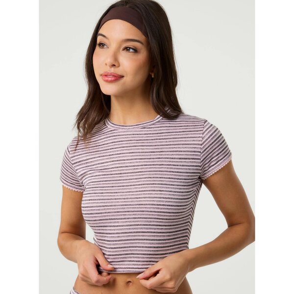 Pink Vanilla Jersey Stripe Top
