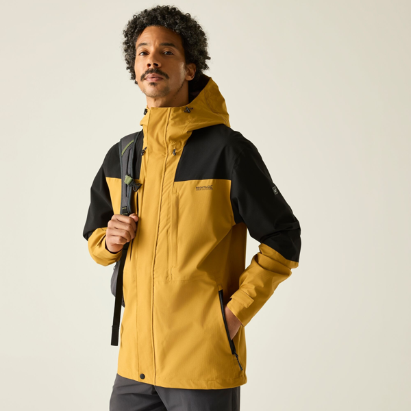 Regatta Mens Freesdale Waterproof Jacket - Wood Brown/Black