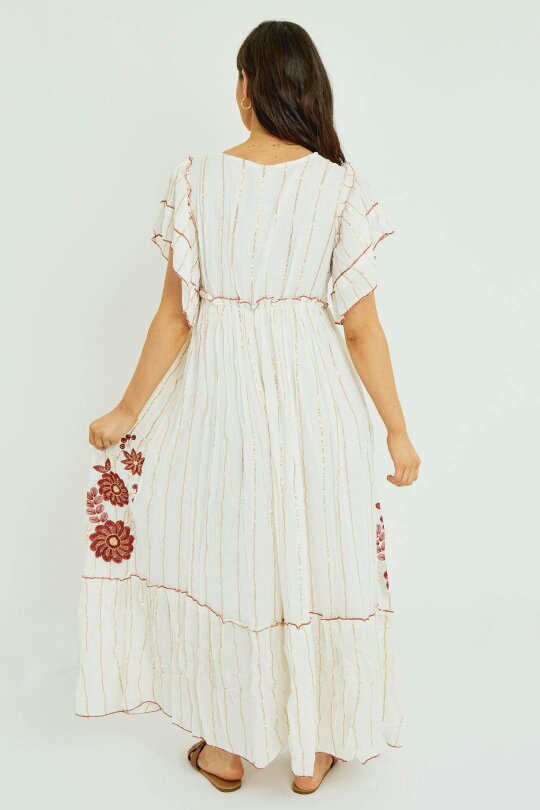 Boho Embroidered Maxi Dress