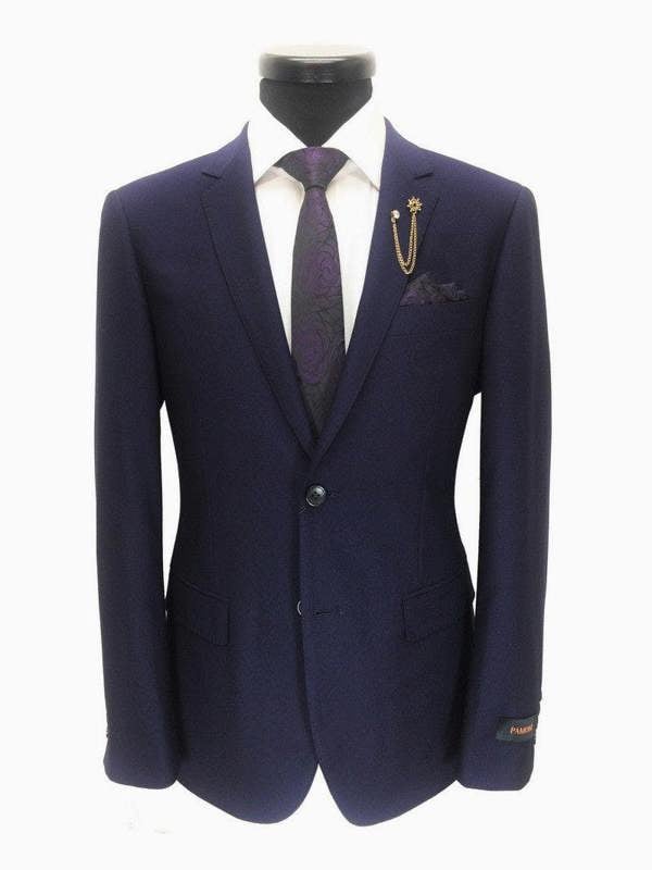 Violet Birdseye 2-button Slim Fit Suit