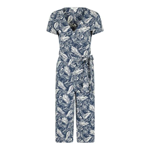 Mountain Warehouse Womens/Ladies Santorini Leaves Wrap Jumpsuit - Dark Blue - 