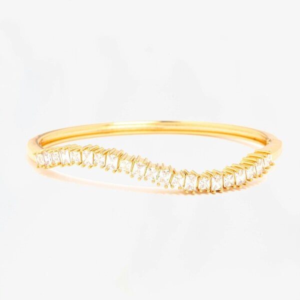 Uchi & Soto Nami Gold Stone Wave Bangle