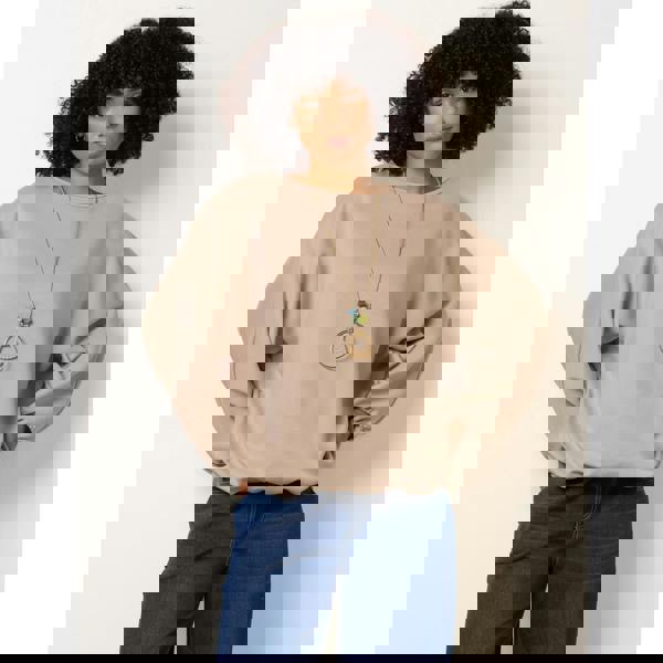 Blue Vanilla Round Neck Elasticated Hem And Sleeve Top