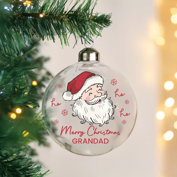 Personalised Memento Company Personalised Santa Glass Bauble