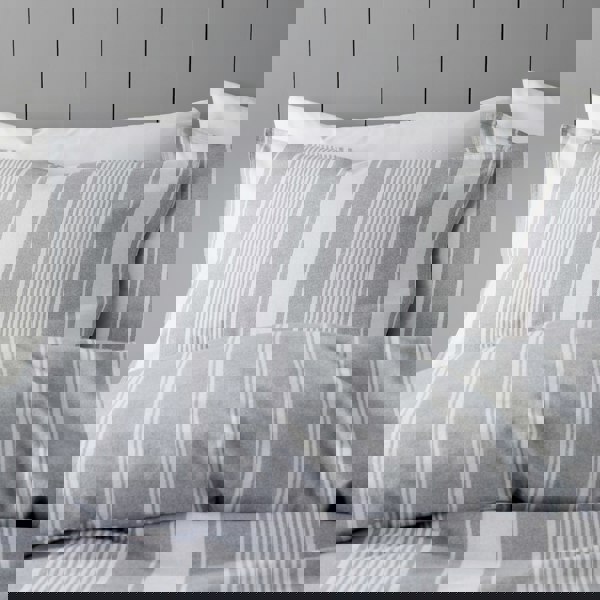Bianca Brushed Cotton Ticking Stripe Reversible Duvet Cover Set