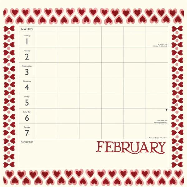 Emma Bridgewater, Sponged Family Organiser 2027, Family Planners, Week To View, Lifestyle, Gift