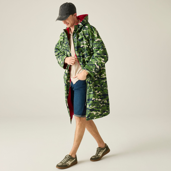 Regatta Unisex Adult Camouflage Oversized Changing Robe - Cactus Green