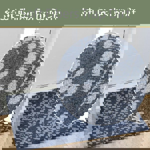 JVL Mega Mat Machine Washable Entrance Runner and Doormat Set, Branches