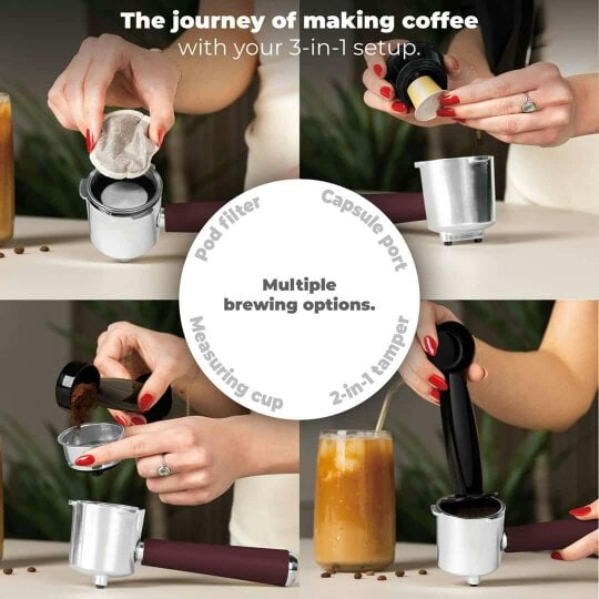 Berlinger Haus Espresso Coffee Maker, 3 in 1 BH9855
