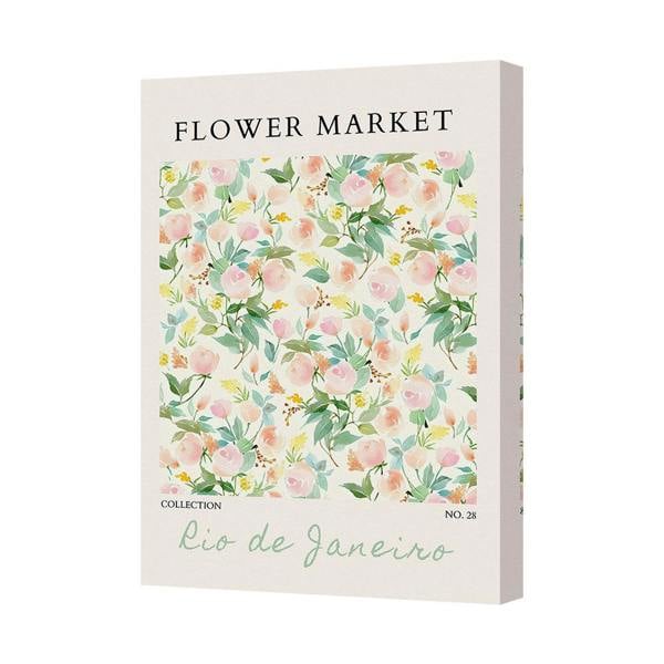 Benjamin Tate Design Flower Market Canvas Art Print Rio De Janeiro Floral Wall Decor