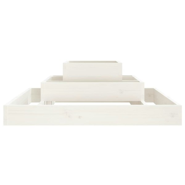 Berkfield Planter White 80x80x27 cm Solid Wood Pine