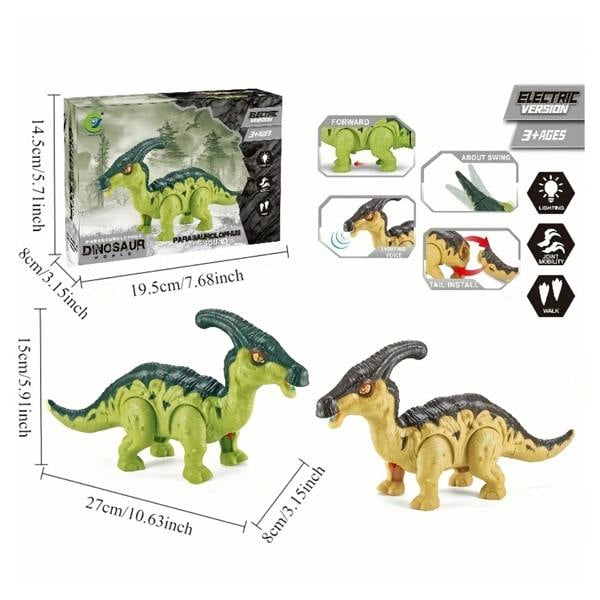 Dragodirect Electric Walking Dinosaur Toy with Lights, Sounds Moving Tail