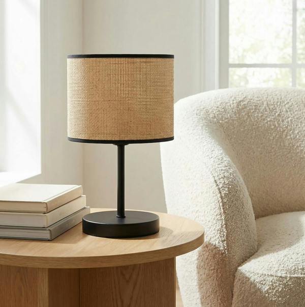 Emibig ECO Table Lamp 1 x E27 Black / Rattan