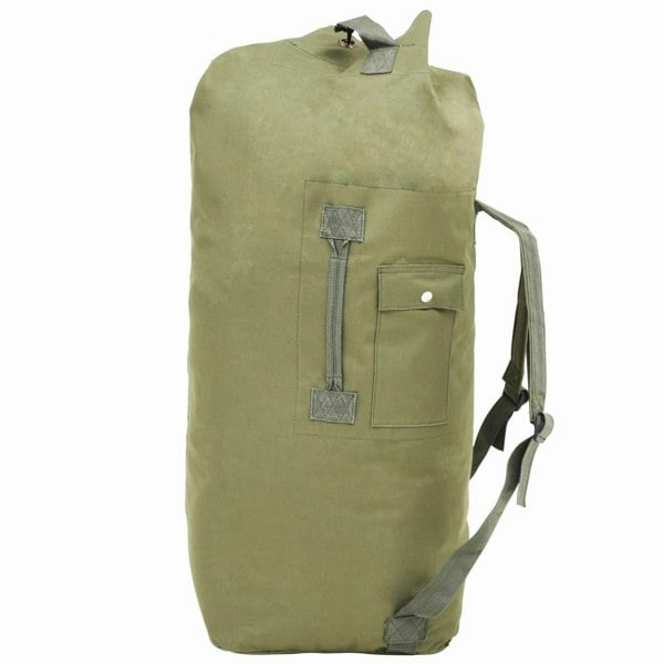Berkfield Army-Style Duffel Bag 85 L Olive Green