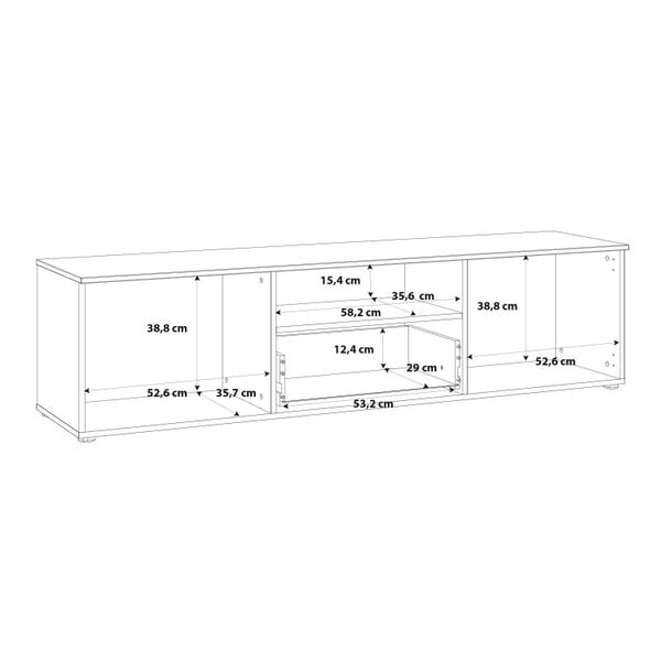 Wyld Haus Leipzig White Gloss TV Unit 2 Doors 1 Drawer