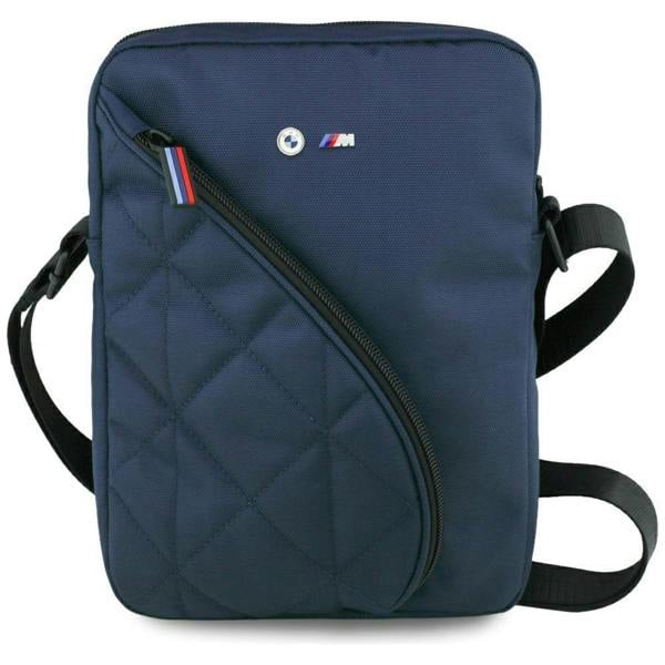 BMW M Series Nylon Pockets 10" Tablet Bag with Metal Logo Navy Blue - BMTB10PNYPOV
